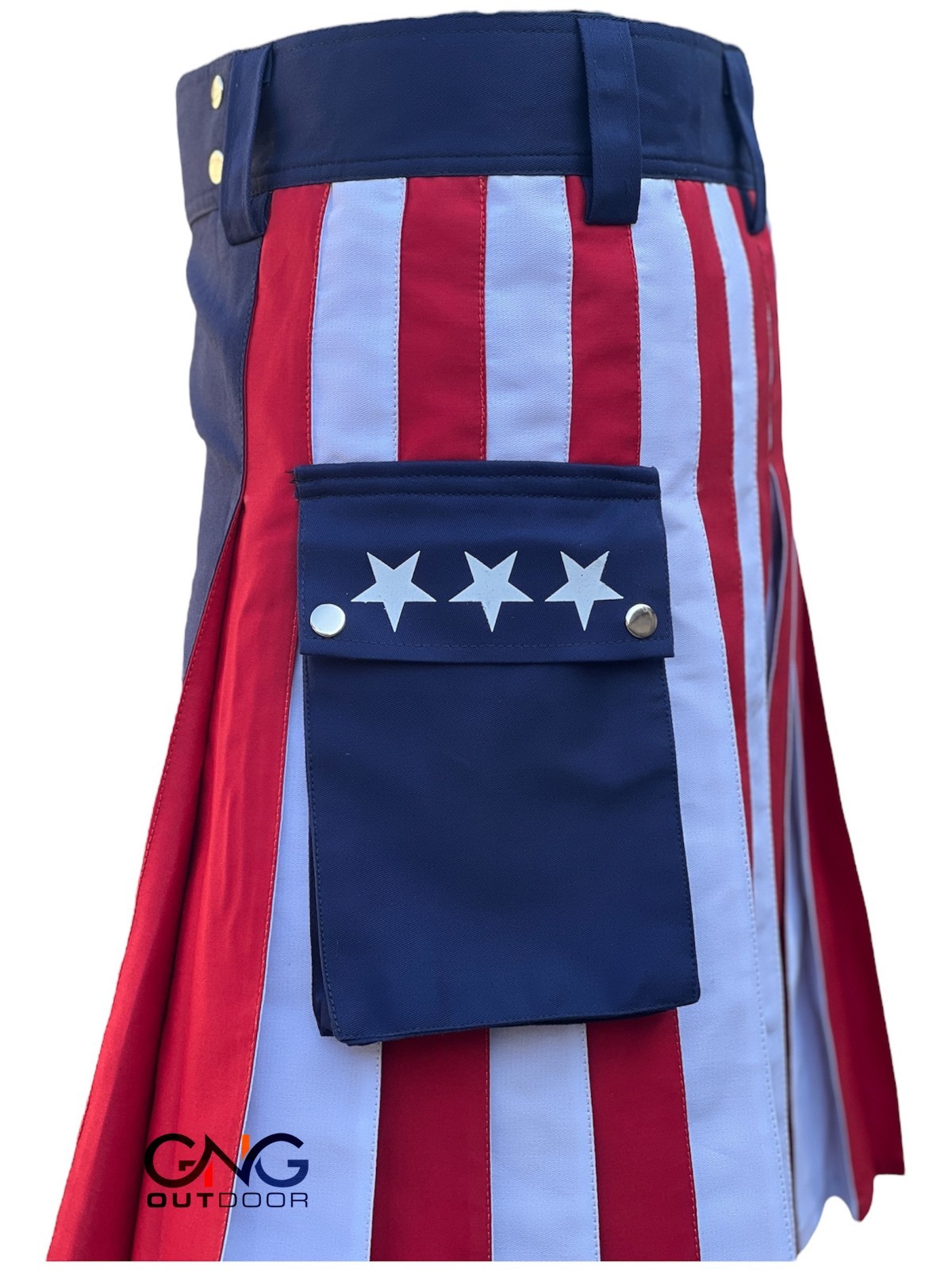 Men’s American Flag Kilt Patriotic Hybrid kilt Waist Sizes 28″ to 62″