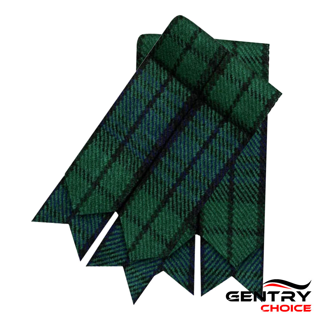 Scottish Tartan Black Watch Flashes Kilt Hose Flashes Tradiational Tartan Garter