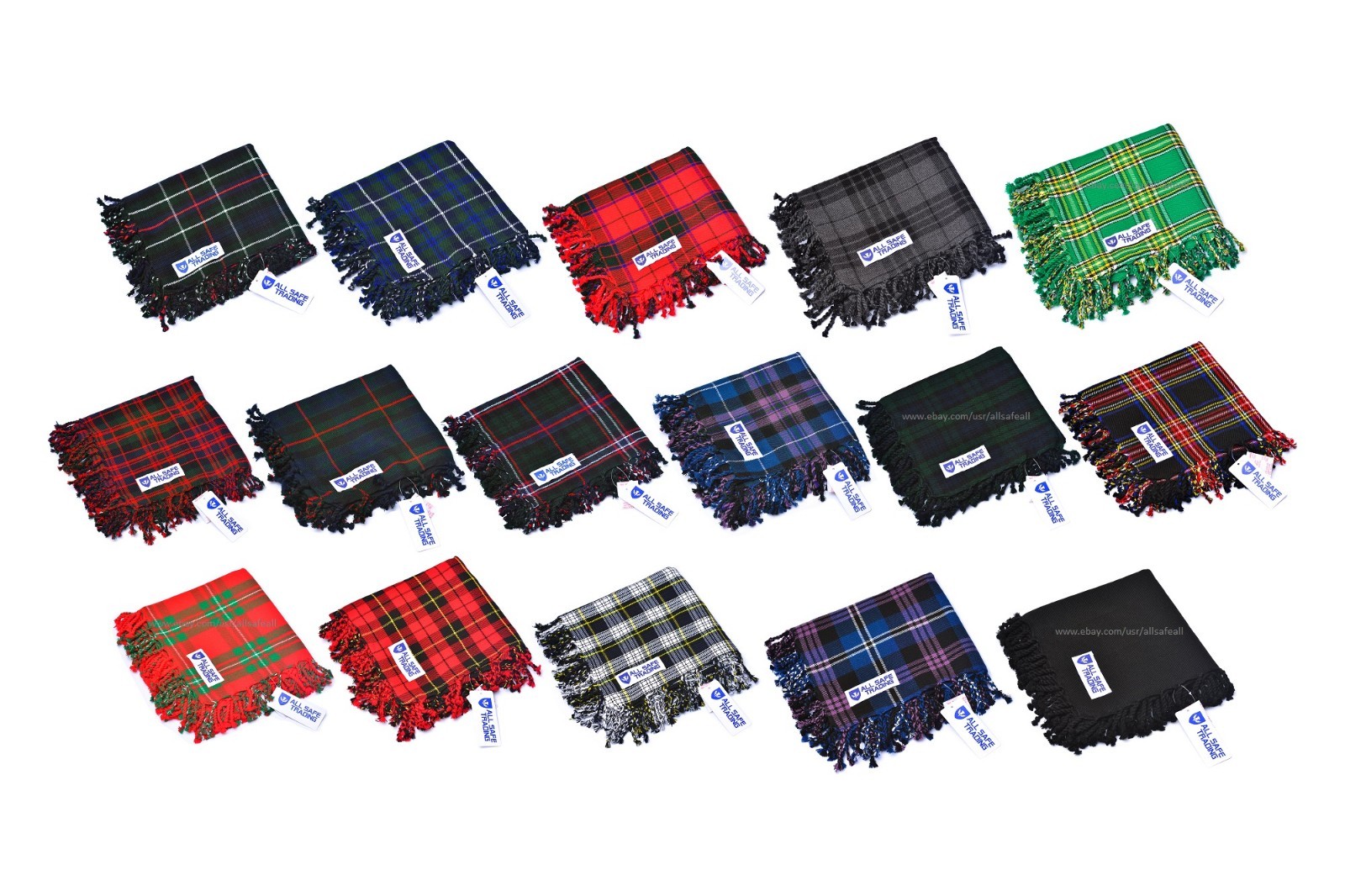 Scottish Men’s Kilt Tartan Fly Plaid – 39 Tartans