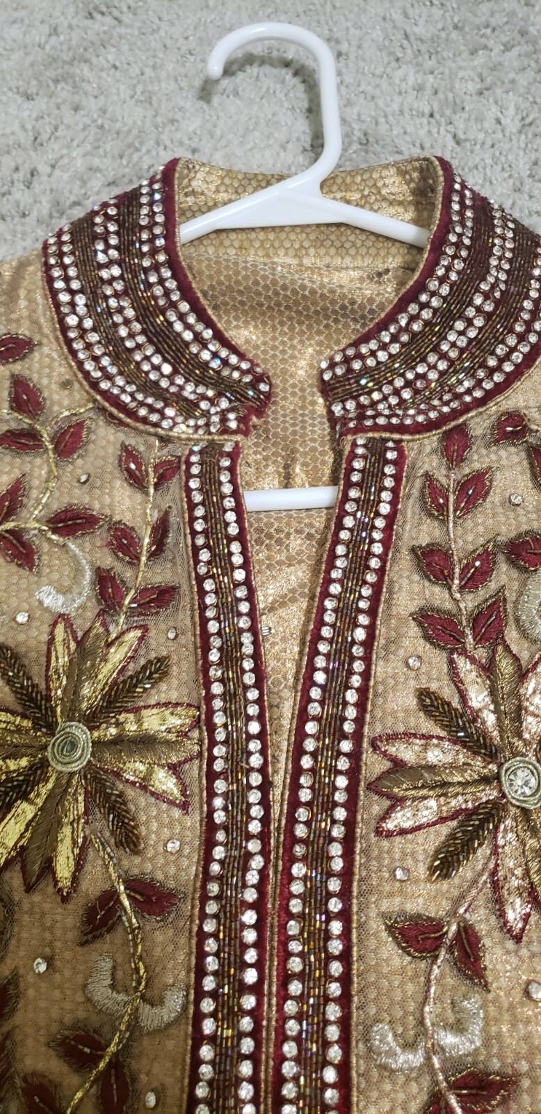 Indian bollywood Heavy Party suit in Gold And Maroon With bottom and net Dupatta
