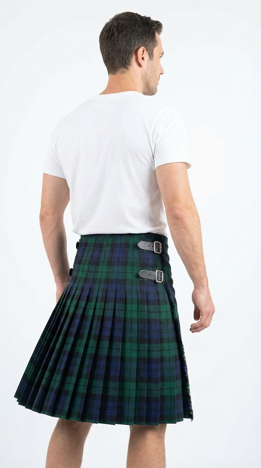 Black Watch Tartan 8 Yard 12oz Weight Men’s Wool Blend Kilt
