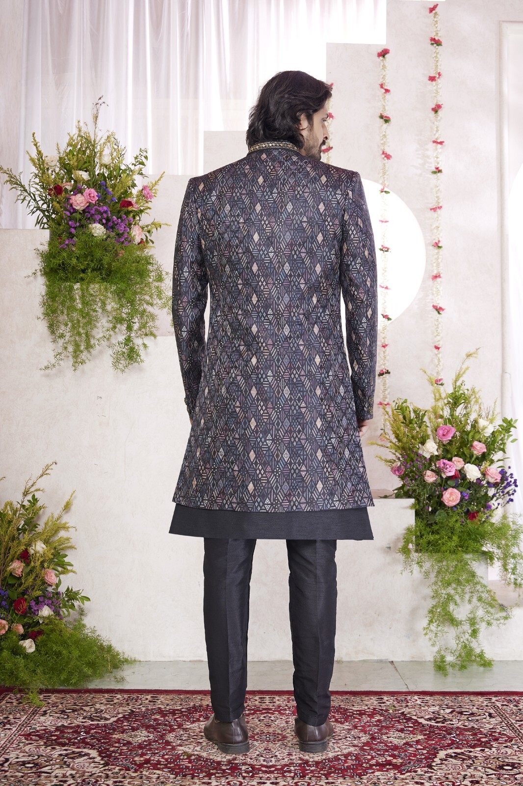 3 Pc Mens Designer Wedding Bollywood Party Wear Traditional Indo Western Dress