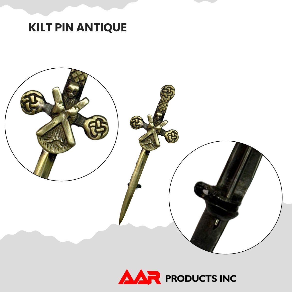 Kilt Pin Scottish Highland ST Andrew Kilt Pins 4″ Antique Finish Brass New AAR