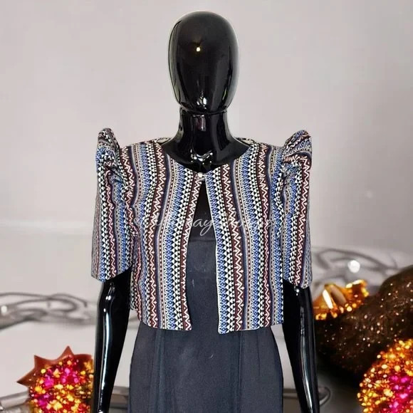 Handmade Filipino Ethnic Woven Bolero Jacket – Traditional Philippines Design