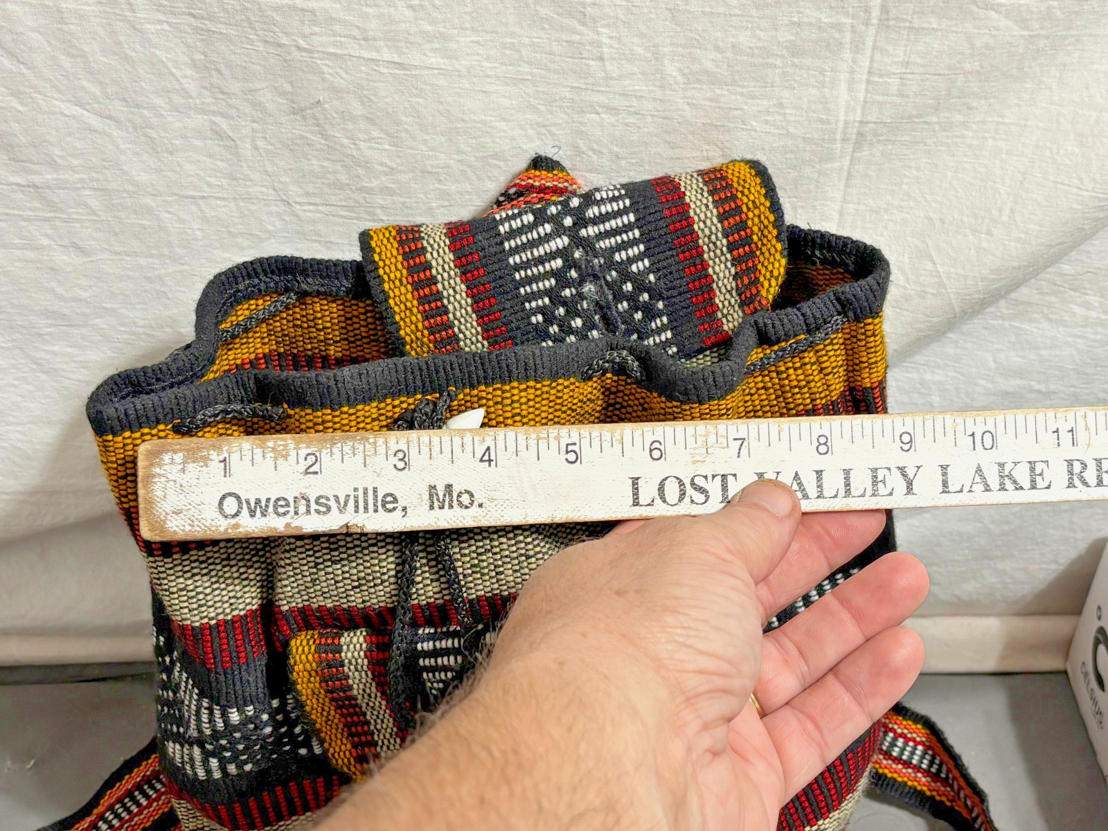 Mexico Traditional Colors Guatemala Peru RASTA woven BACKPACK 10″ Bag Tote