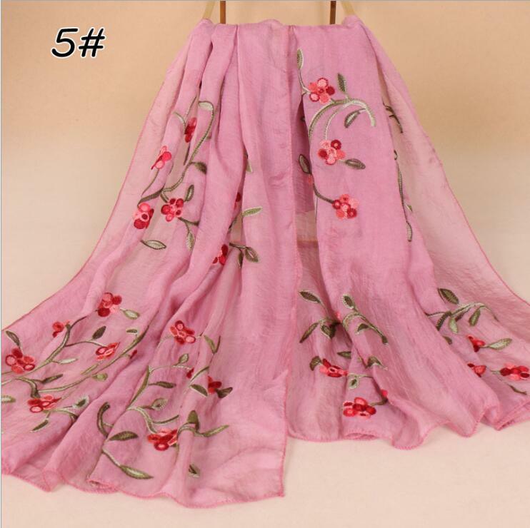 Women Soft Long Neck Large Scarf Wrap Shawl Flower Chiffon Stole Scarves180*75CM