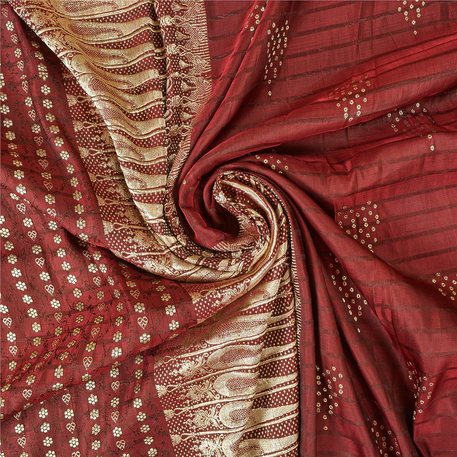 Sanskriti Vintage Brown Pure Satin Sarees Banarasi Brocade Zari Hand-Woven 5+YD