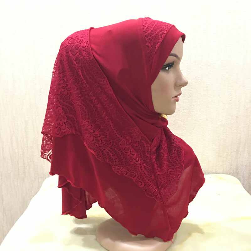 Muslim Women Scarf One Piece Amira Hijab Islamic Headwear Headscarf Wrap Turban