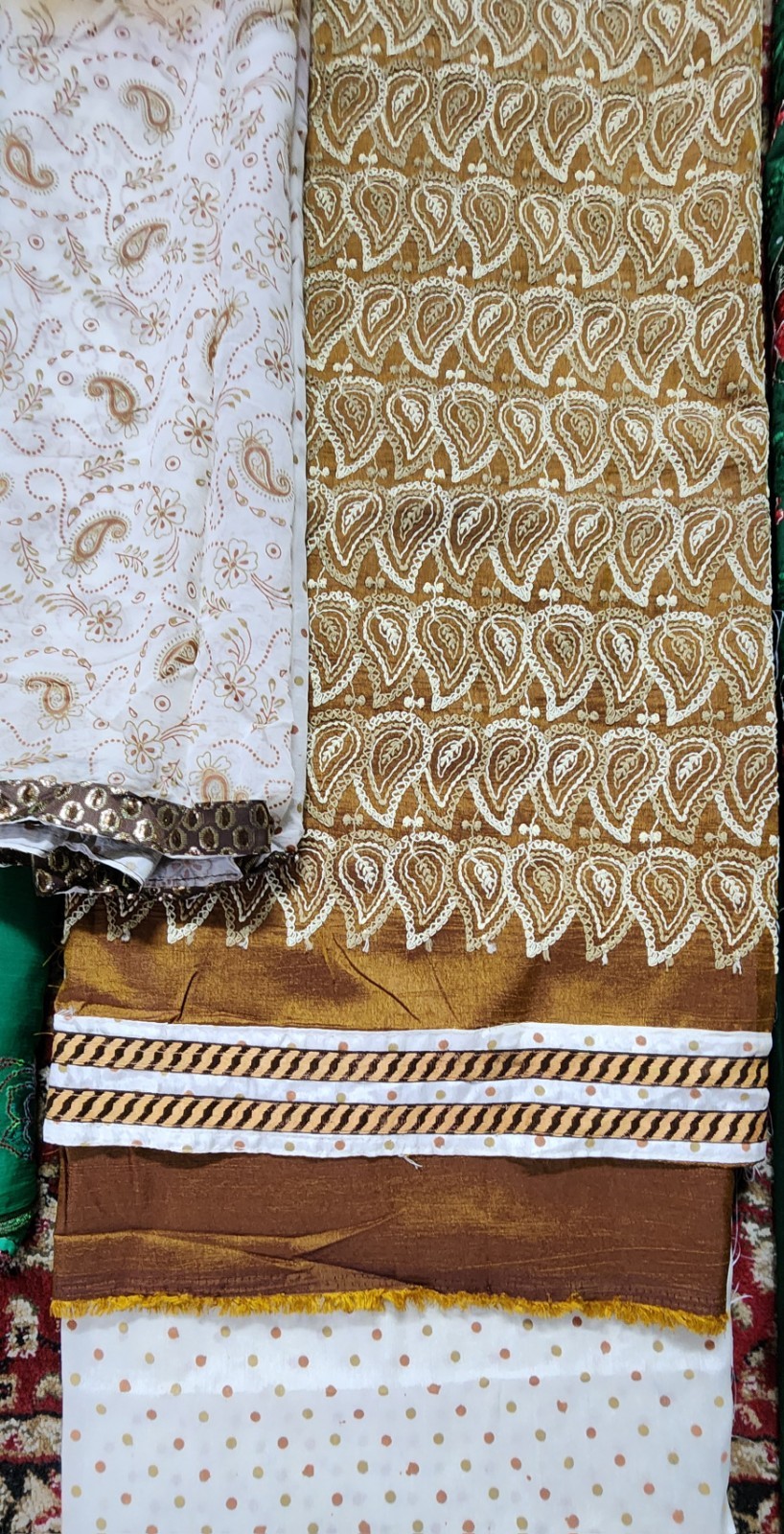3 Peice Cotton Blend Unstitched open fabric Salwar Kameez dupatta suit Set