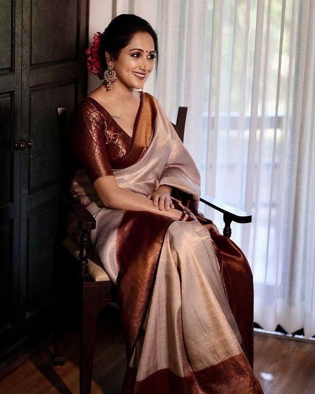 Designer Sari Soft Lichi Silk Jari Bridal Saree Blouse South Indian Party Wear