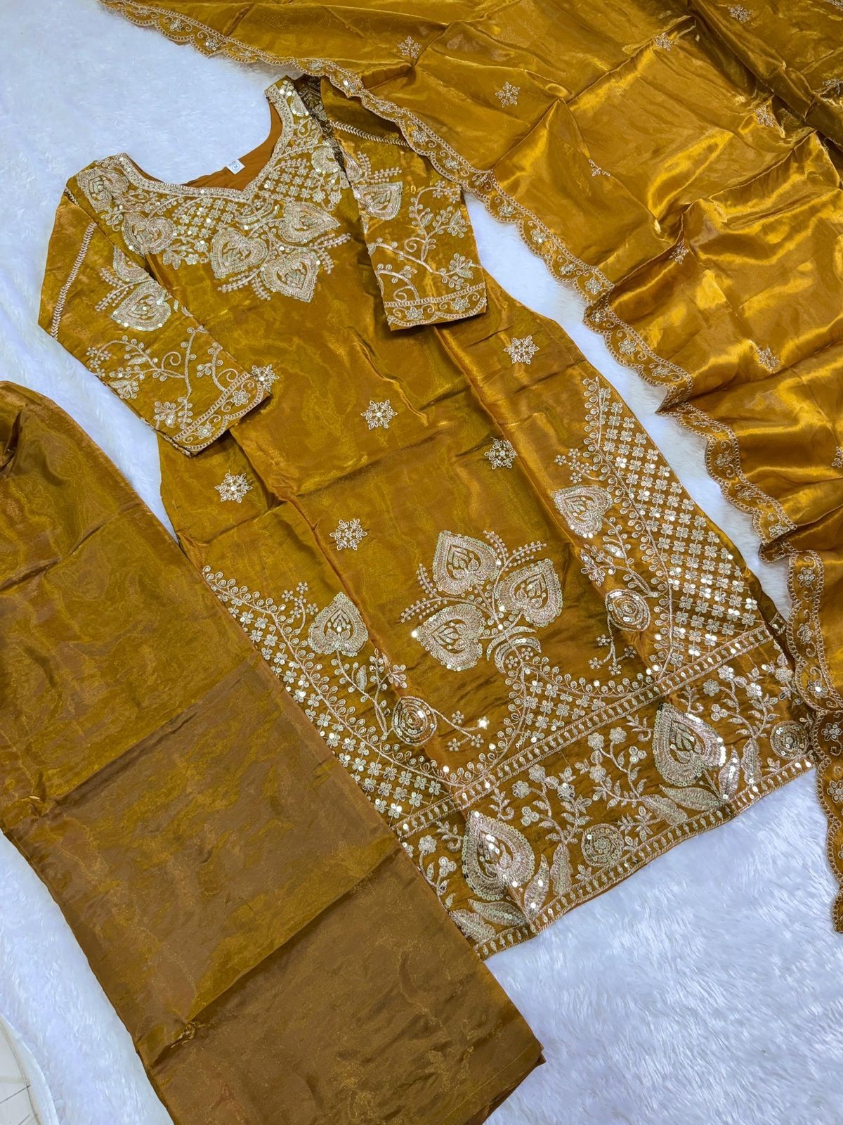 Pakistani Designer Georgette fully embroidered Sequence Work salwar kameez