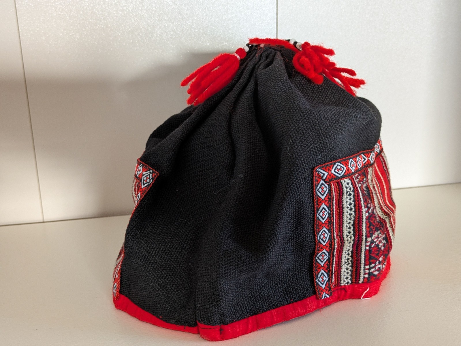 Lot of 4 Sapa Vietnam Ethnic Hats Hmong Red Dao | 1 Adult Size + 3 Youth/Small
