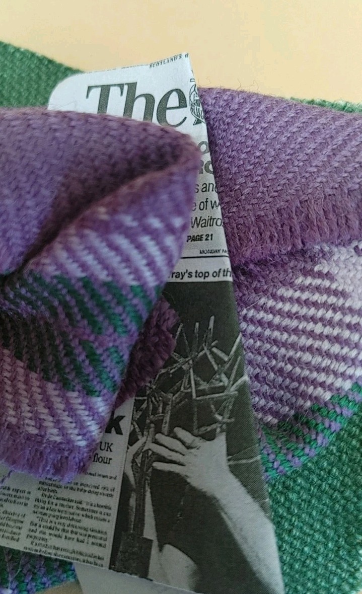 WeeBox Tartan Corsage Prickly Thistle Handmade Highlands Scotland Purple Green