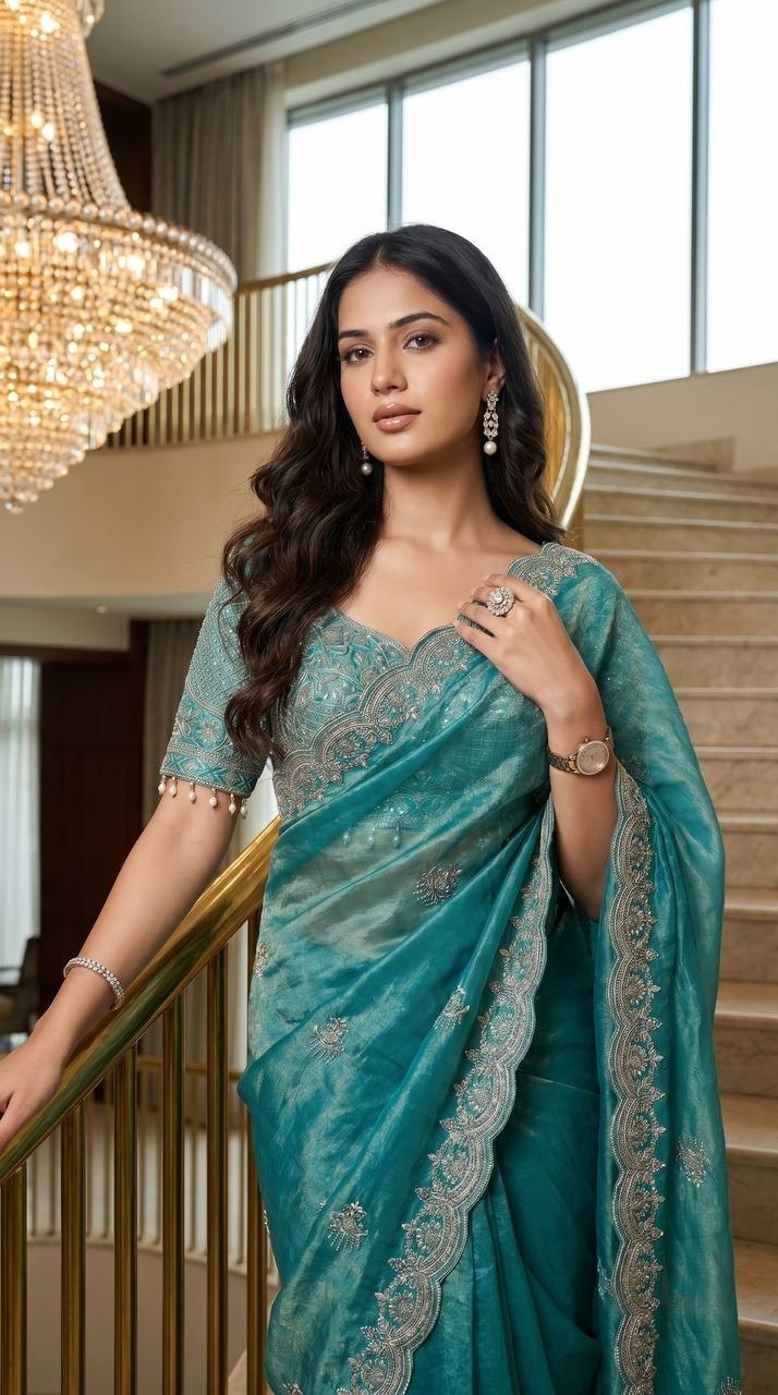 Saree Blouse Bollywood Party Wear Indian Pakistani New Sari Wedding Designer