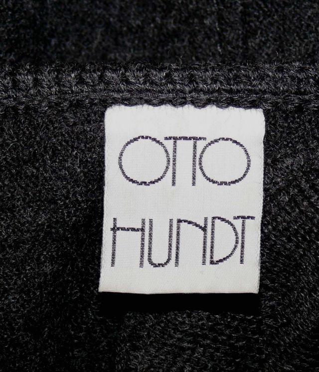 BOILED WOOL BLACK SWEATER German Woman EMBROIDERED CHURCH Jacket B44″ 14 L
