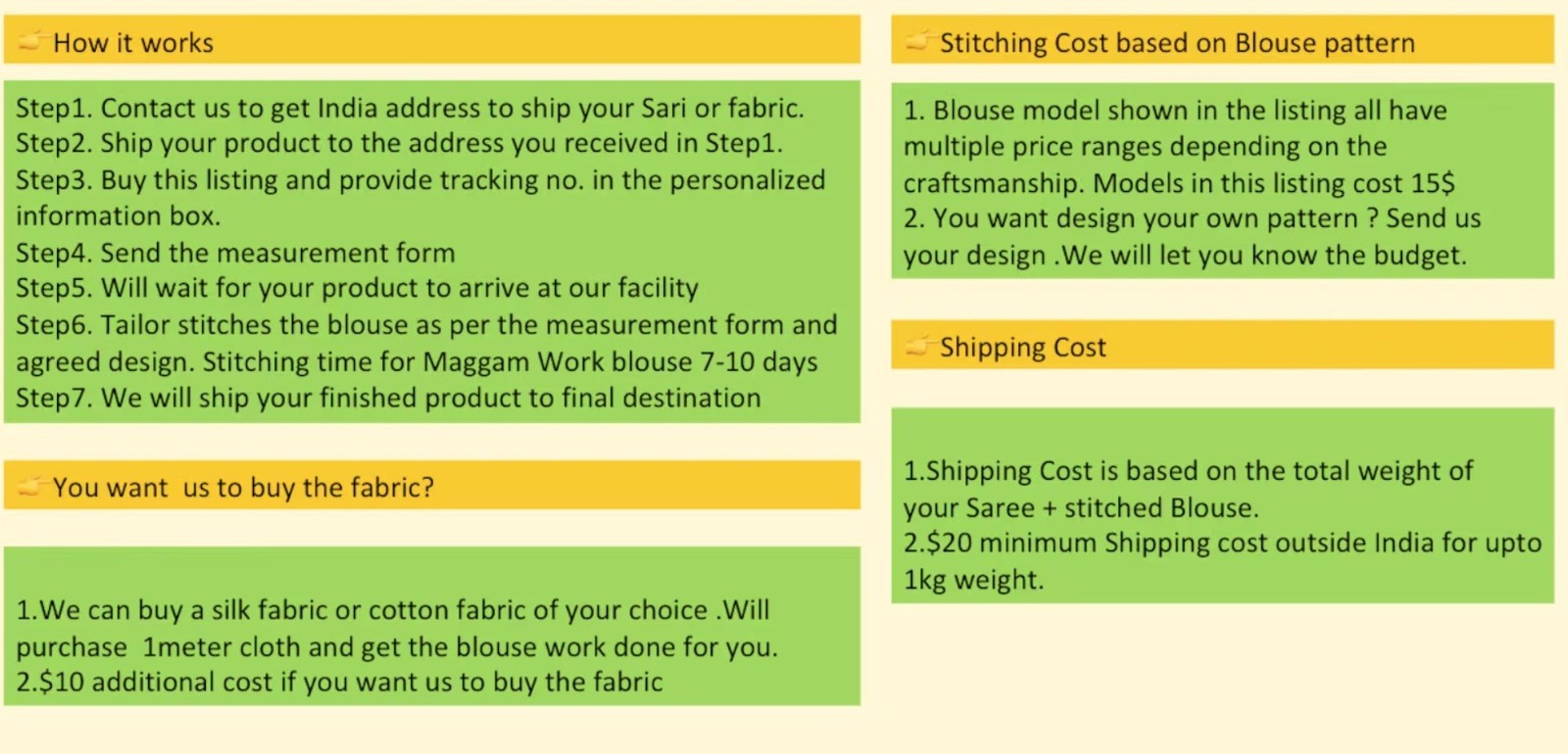stitching service for blouse lehenga saree gown palazzo salwar kameez fall pico