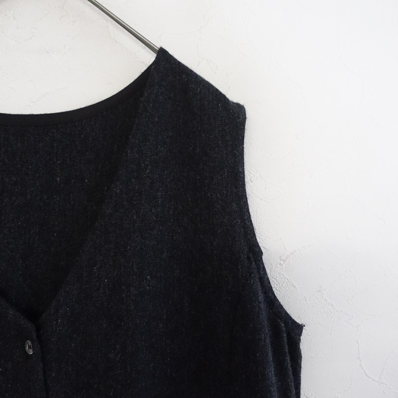 nest Robe Wool Herringbone 2-Way Dress Size F