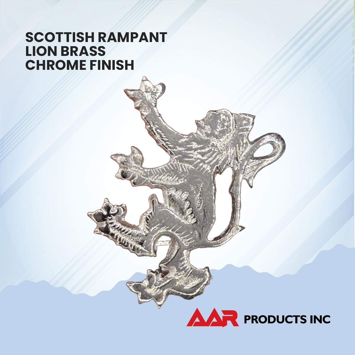 AAR Scottish Lion Rampant Kilt Pin Silver Plated Lion Rampant Kilt Pin Brooch