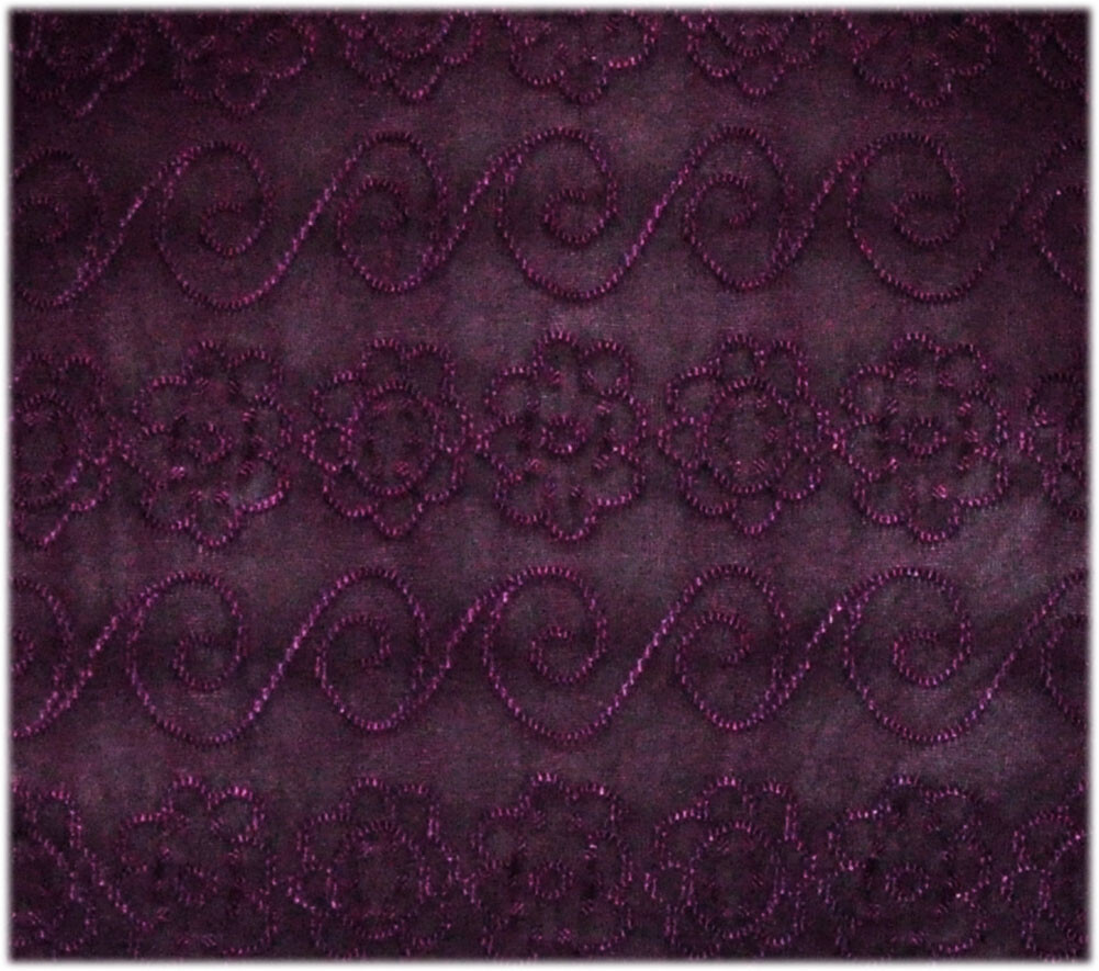 Purple 1 Piece Al-Amira Hijab in Textured Jacquard Fabric Medium Size