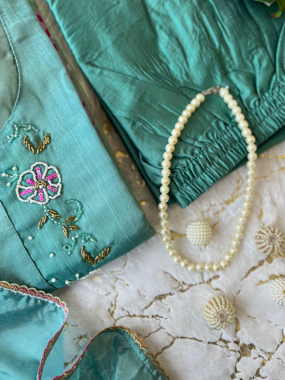Gift For Her Women Wear Kurta Palazzo Dupatta Set Salwar Kameez Readymade Suits