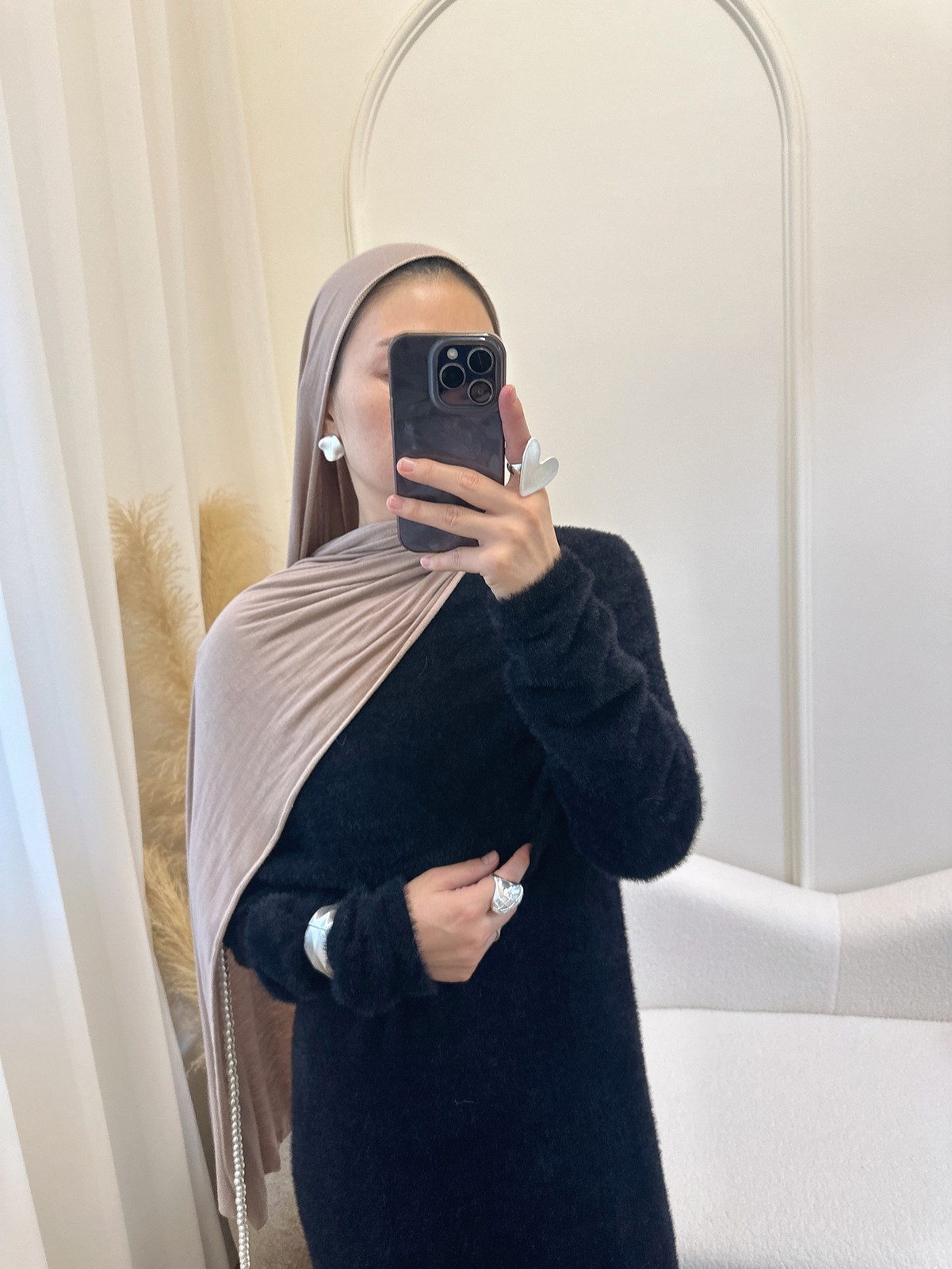 Regular Fit Soft Women Abaya With Belt Fashion Solid Color Sweater Wrap Kaftan