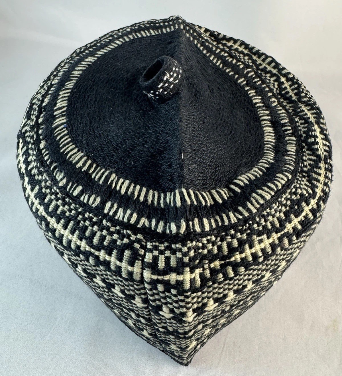Authentic African Native Made Hausa/Fulani Fila/ Kufi Hat ~ 23-1/2”