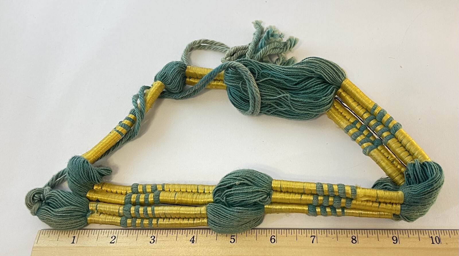 Headband 2 Vintage Headwear Scarf Ropes Dark Green & Yellow Green