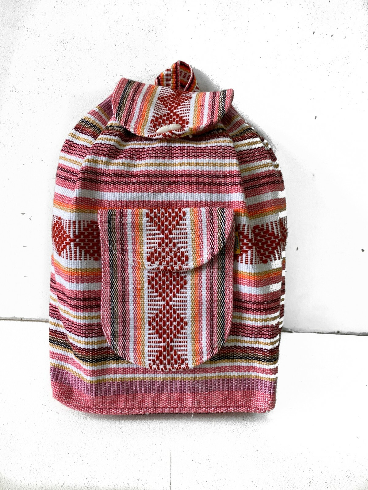 BACKPACK , HIPPIE GEAR , MEXICAN MADE , MOCHILA , AUTHENTIC PINZON , ORANGE