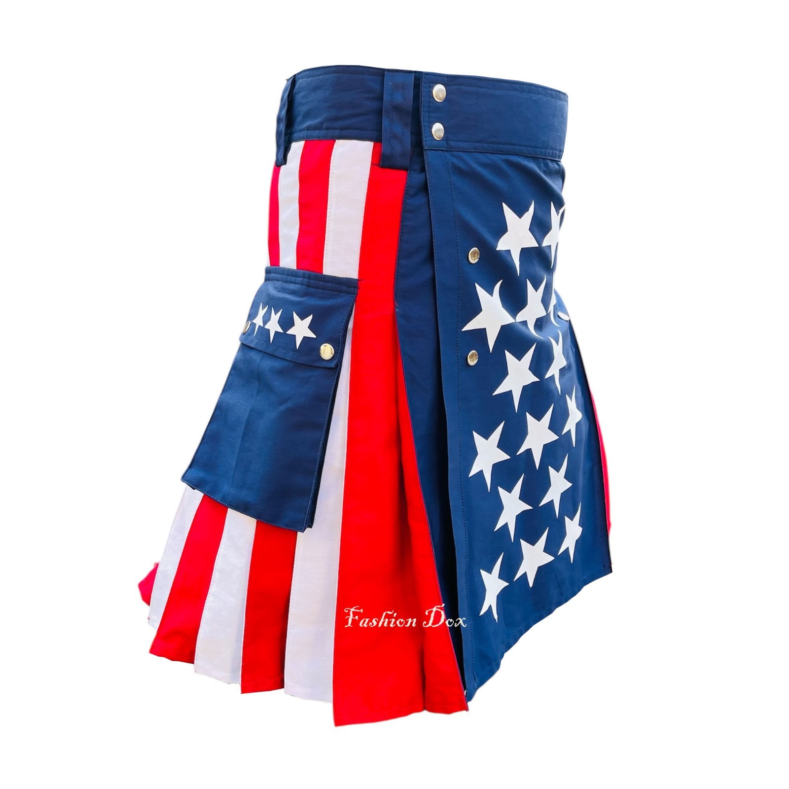 Men’s American Flag Kilt – Handmade Patriotic Hybrid Kilt – utility kilt men