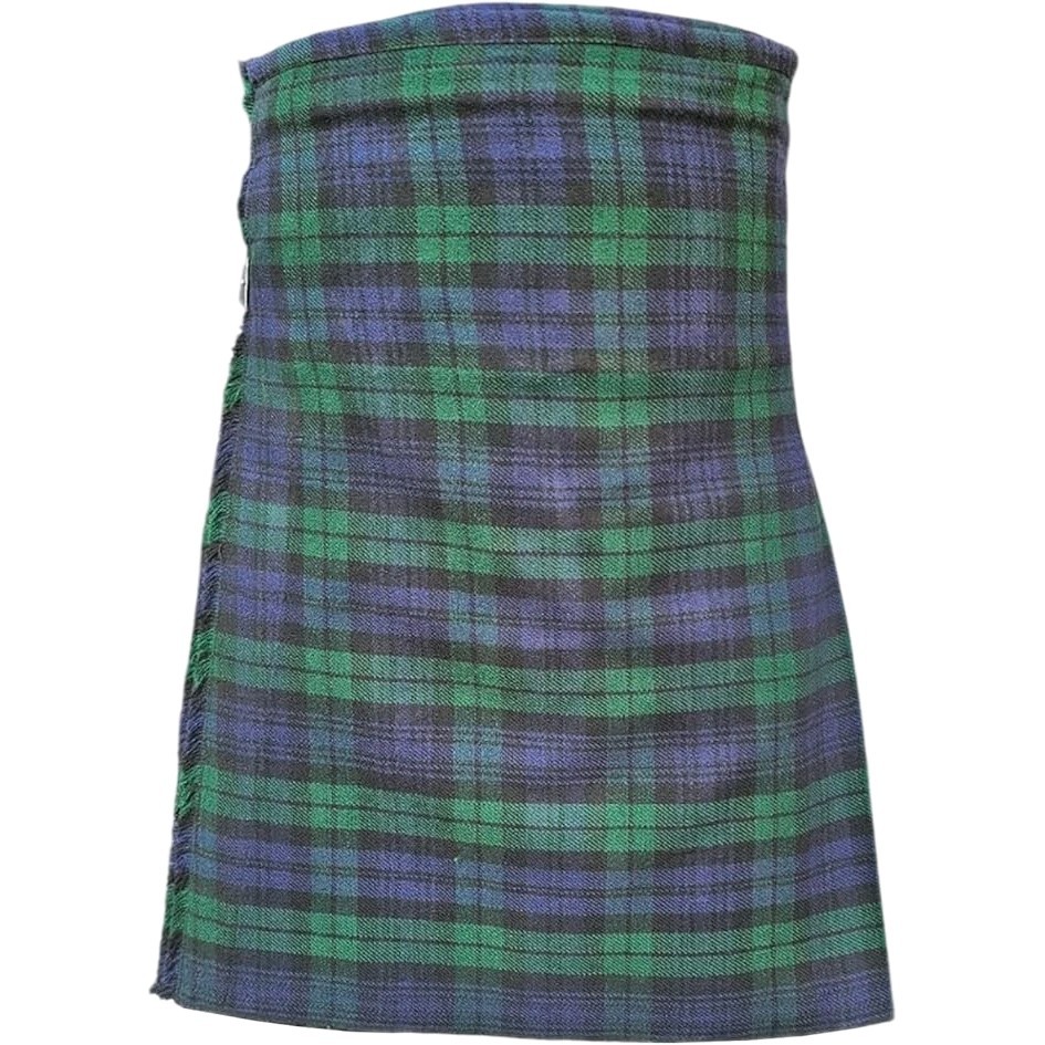 30″ 5-Yard Black Watch Wool Mens Tartan Traditional Kilt Scottish Highland Pleat