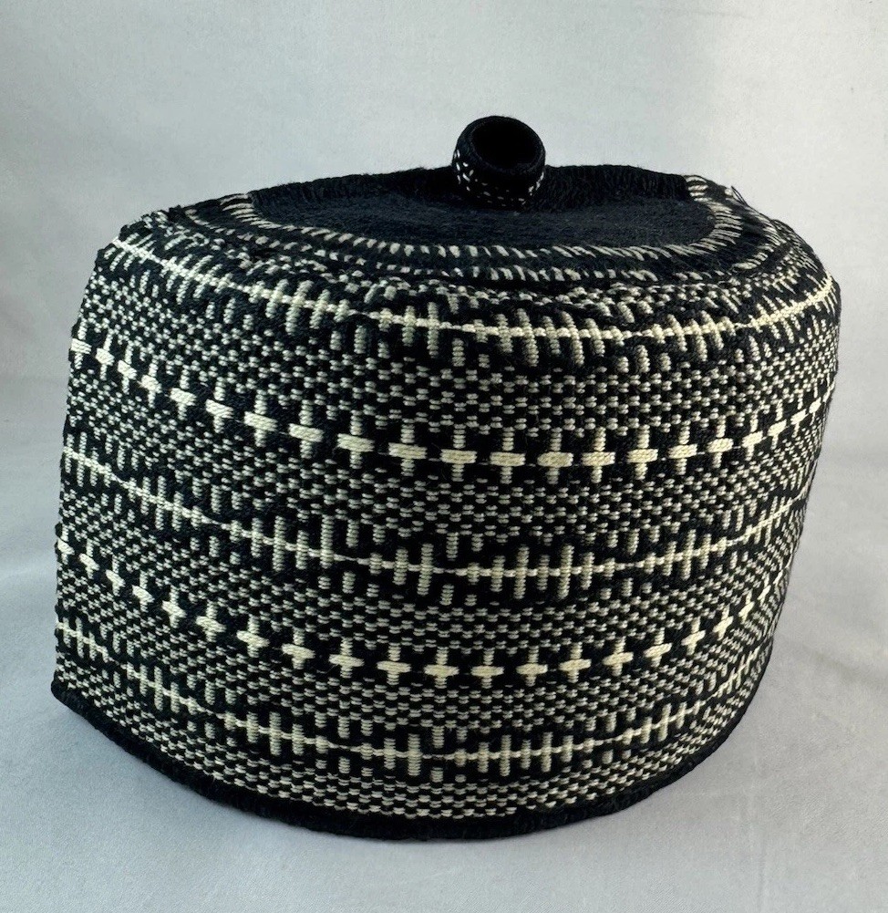 Authentic African Native Made Hausa/Fulani Fila/ Kufi Hat ~ 23-1/2”