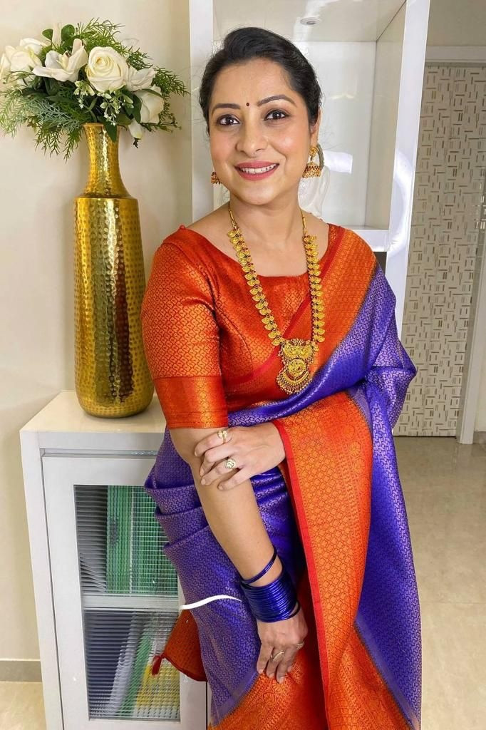 Traditional Blue Lichi Silk Saree with Jacquard Zari Border and Blouse indian