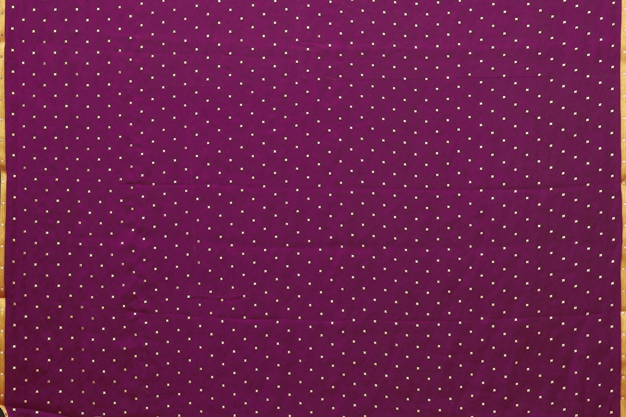 Woven, Embellished Daily Wear Chiffon Saree (Magenta)