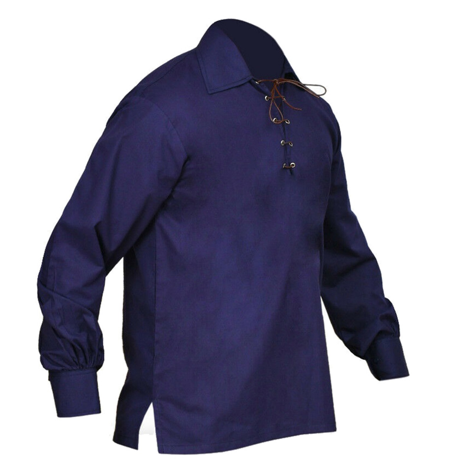 Jacobite Shirt Navy Blue Ghillie Shirt Highlader Kilt Shirt Scottish Outfit