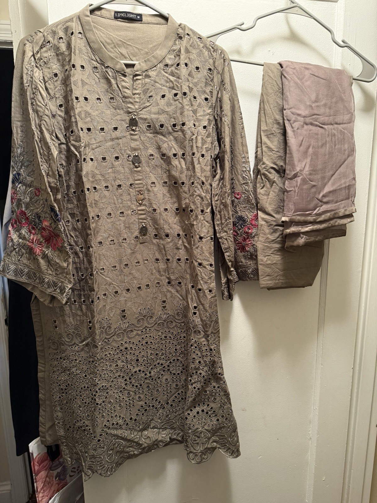 Pakistani/Indian Embroidered 3 Piece Suit Limelight Brand
