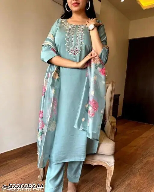 Rayon Kurta Set women and girls For festive , casual & office wear kurti set