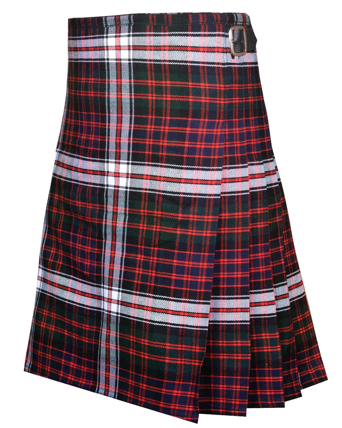 Men’s MacDonald Dress Tartan Kilt 8 Yard 16oz Scottish Leather Custom Size