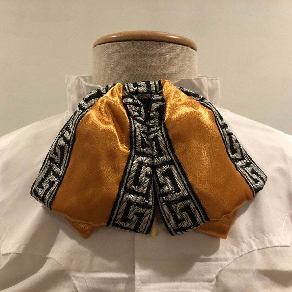 Mexican Charro Moño Doble Gold Oro Silver Grecas Black Azteca Mariachi Bow