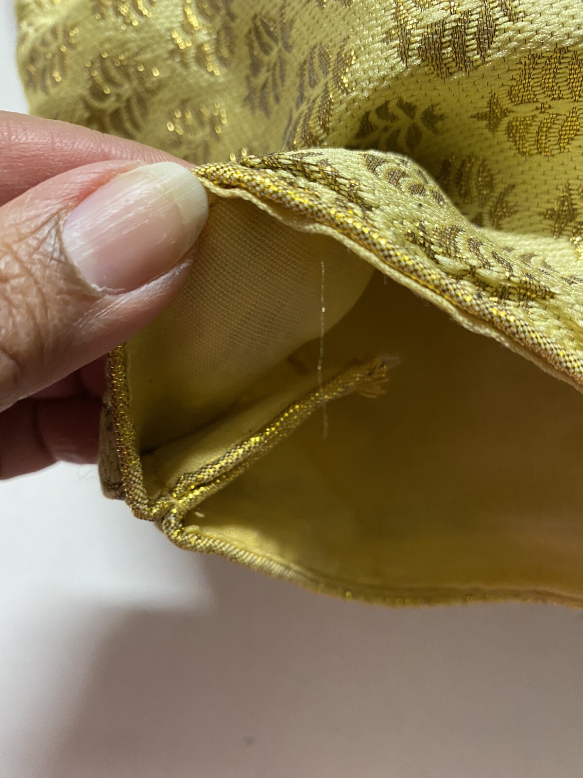 GOLDEN NEW Readymade Designer Sari Saree Blouse Choli BROCADE SLEEVES DORI 36″