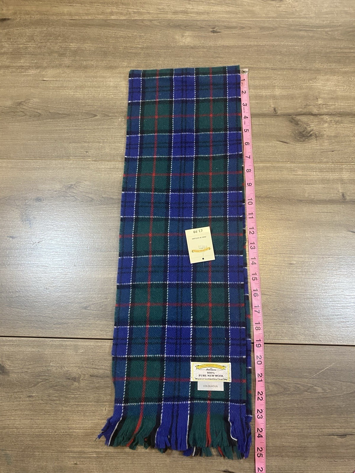 Pure 100% New Wool Scotland NWT tartan Scarf