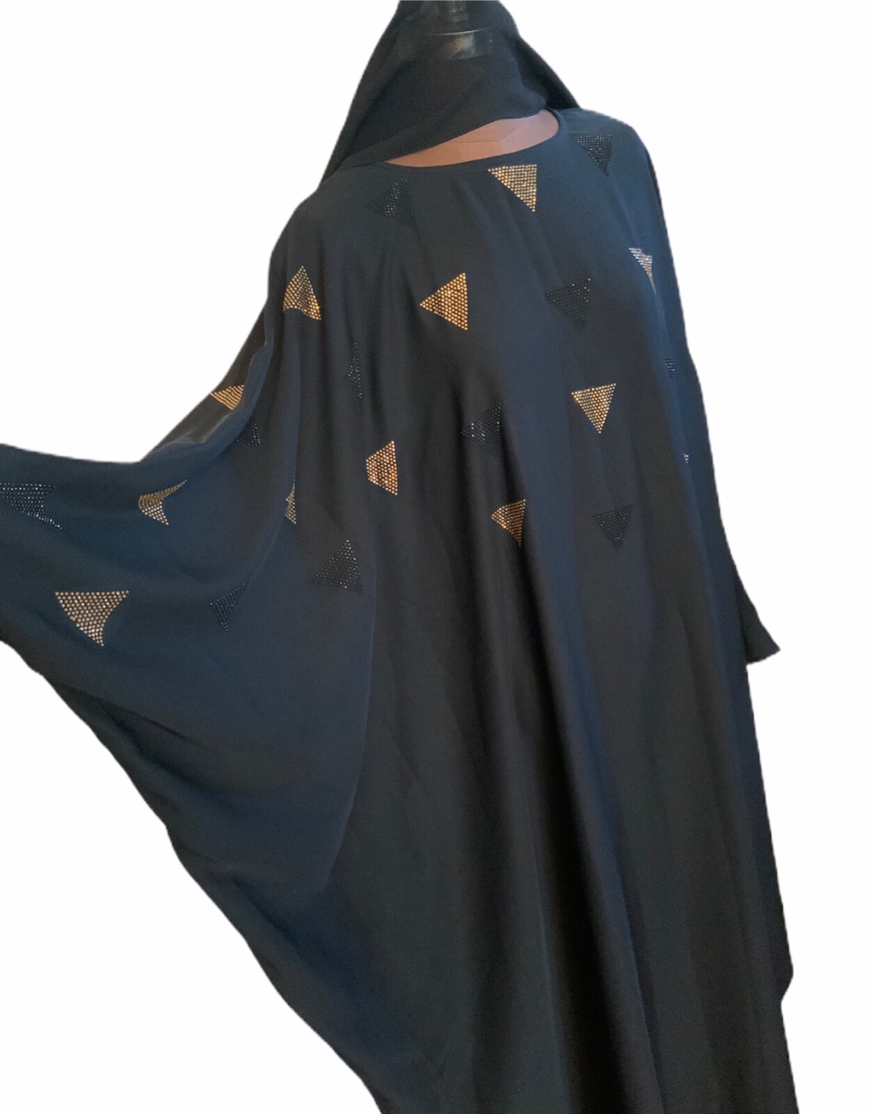 middle eastern abaya black beaded abaya