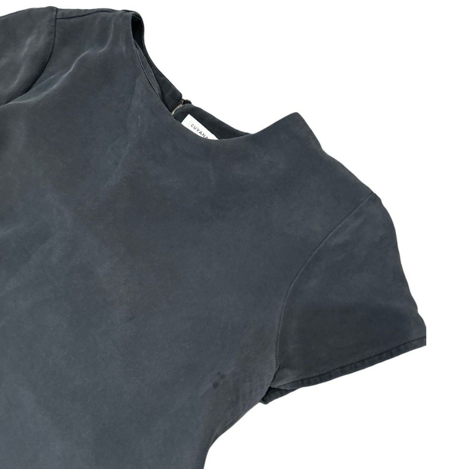 Cuyana Black 100% Silk Short Sleeve Tee Shirt Top Blouse Women’s Size Medium