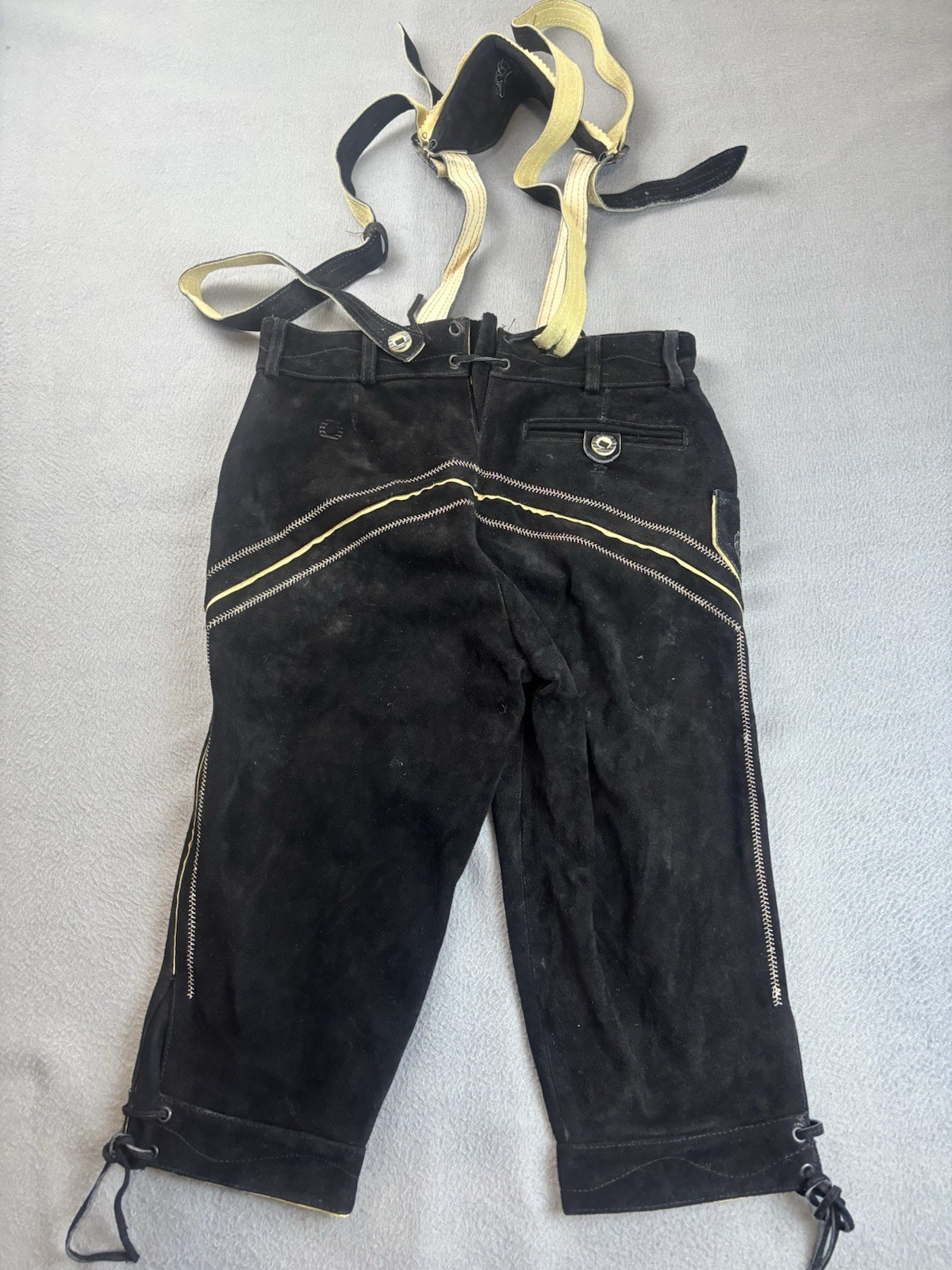 German Trachten Moden Oktoberfest Bliss-Munich.De Men Leather Black Size 48