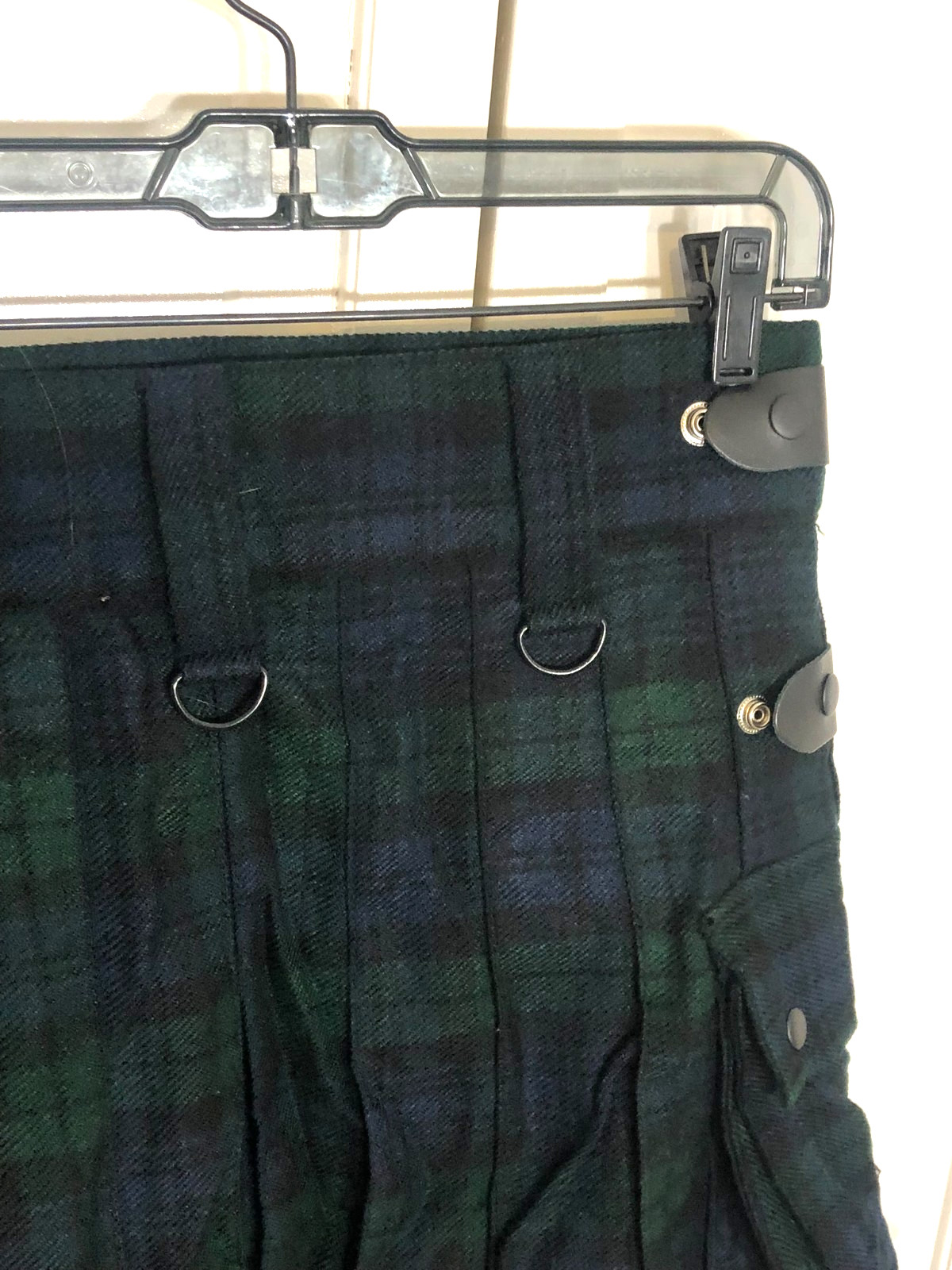 DSS Kilts Men’s Utility Kilt Black Watch Tartan Plaid Cargo Pockets Size 32 NEW