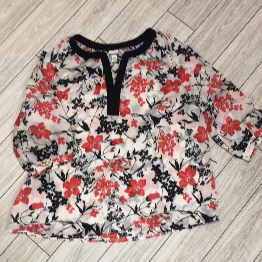 Venezia Lane Bryant Plus floral Tunic top 22/24