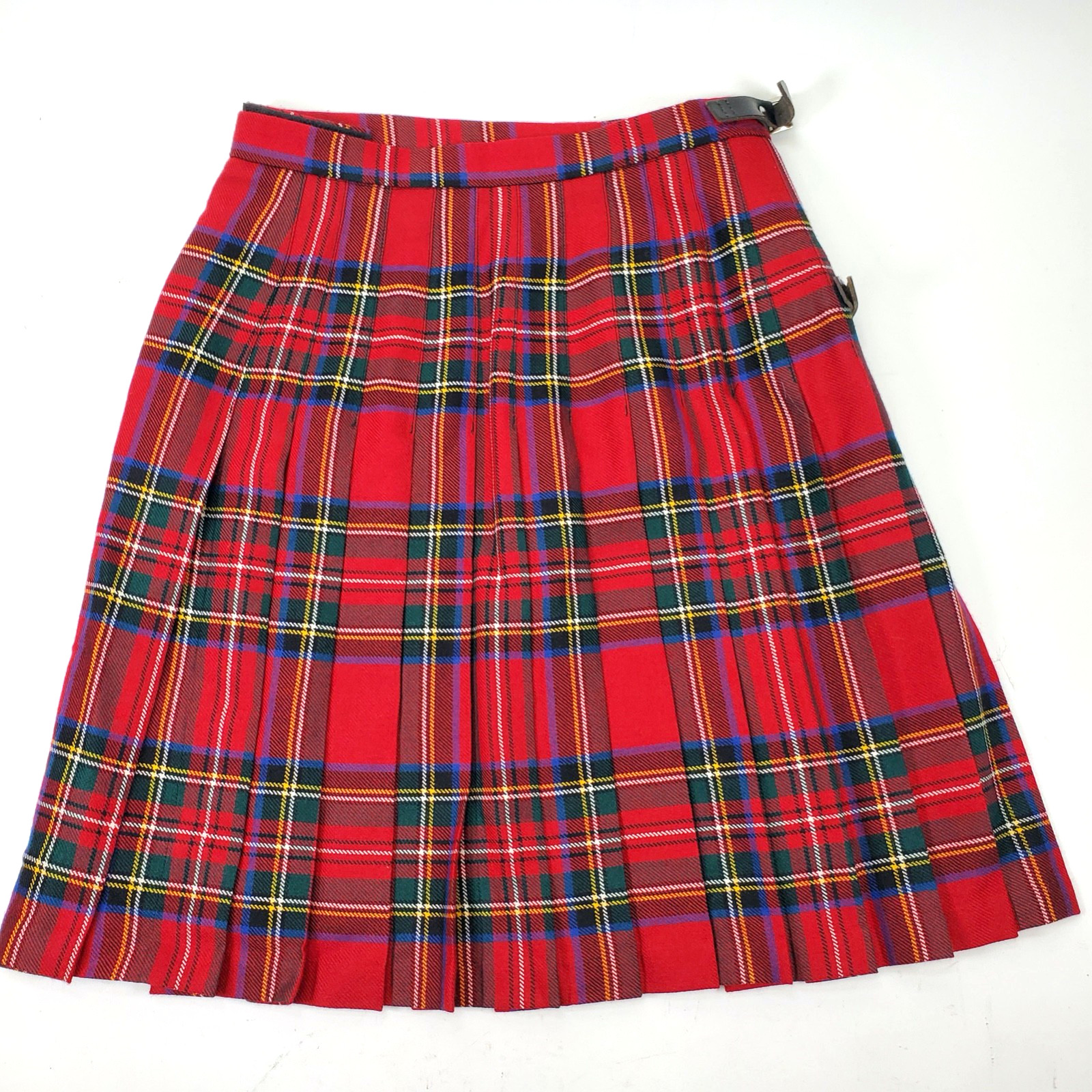 Kids Royal Stewart 100% Wool Tartan Kilt Hector Russel Scotland Adjusts to Sz 24