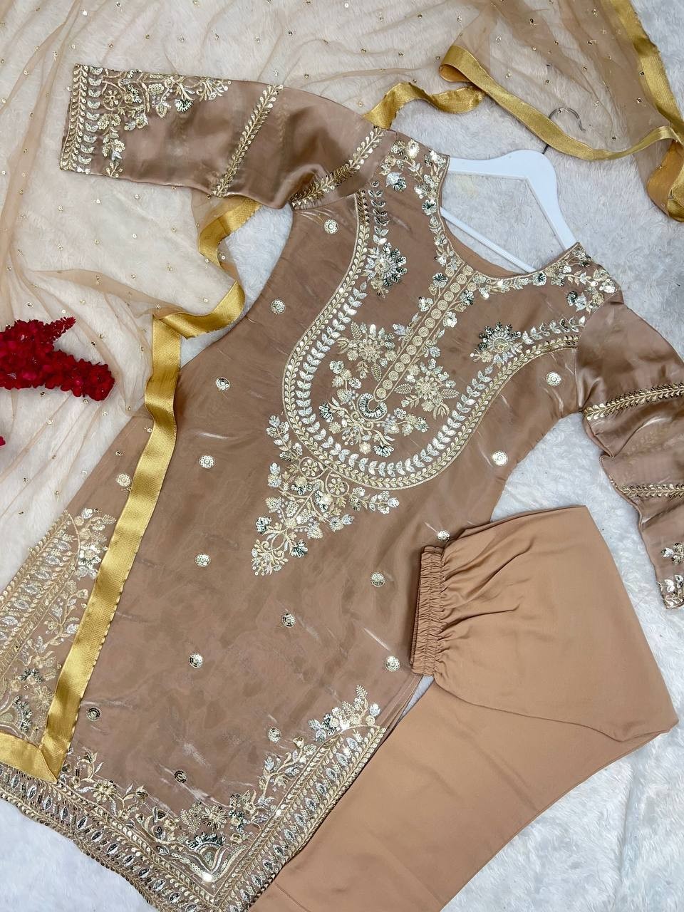 Bollywood Party Wedding Women Suits Eid Designer Dress Dhoti Top Gown Heavy Brid