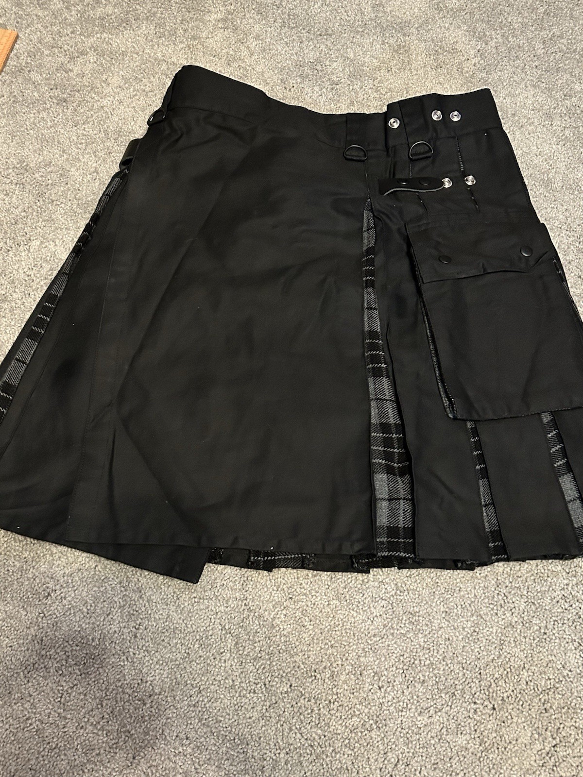 UFS Hybrid Kilt Black/Grey Size 38 Excellent Condition