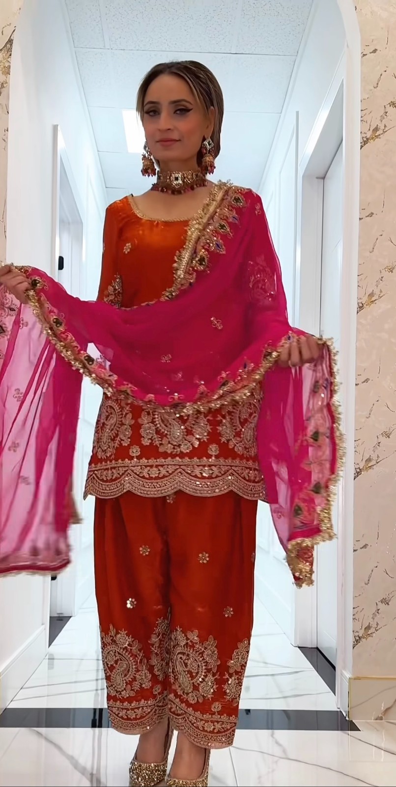 BOLLYWOOD SUIT PAKISTANI INDIAN WEDDING DHOTI TOP SALWAR KAMEEZ PARTY WEAR DRESS