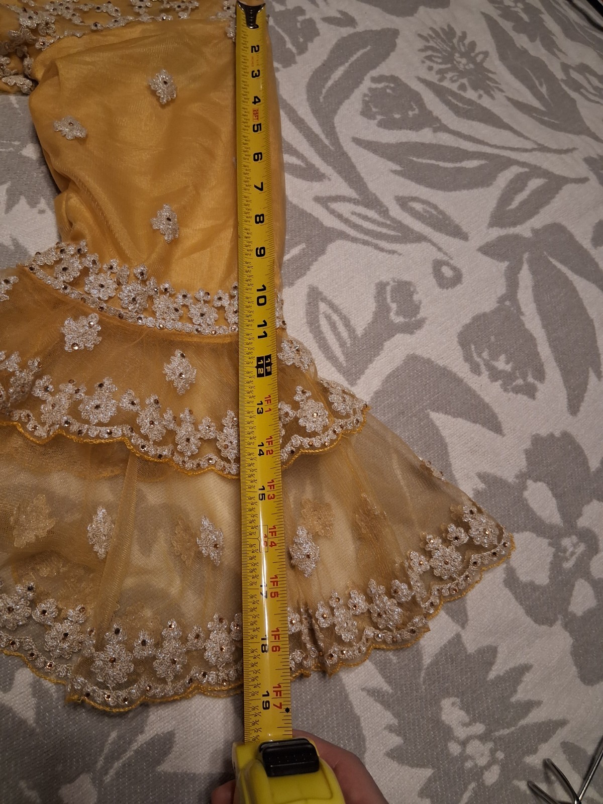 Aashirwad Creation PREMIUM SHARARA GOLD PARTY DRESS SALWAR KAMEEZ DESIGN YELLOW